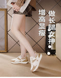 Women's plus size leather sneakers for cross-border e-commerce: new korean style, versatile, flat, non-slip, fashionable casual running shoes