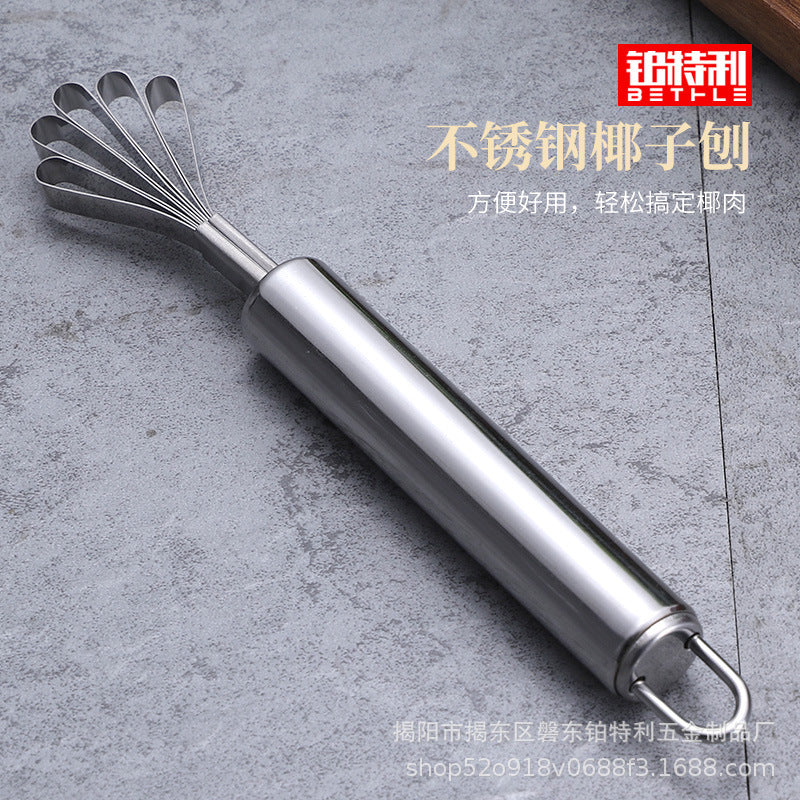 Factory direct 430 stainless steel coconut grater - coconut meat scraper, coconut digging tool, coconut shredder, fish scale scraper - kitchen gadget