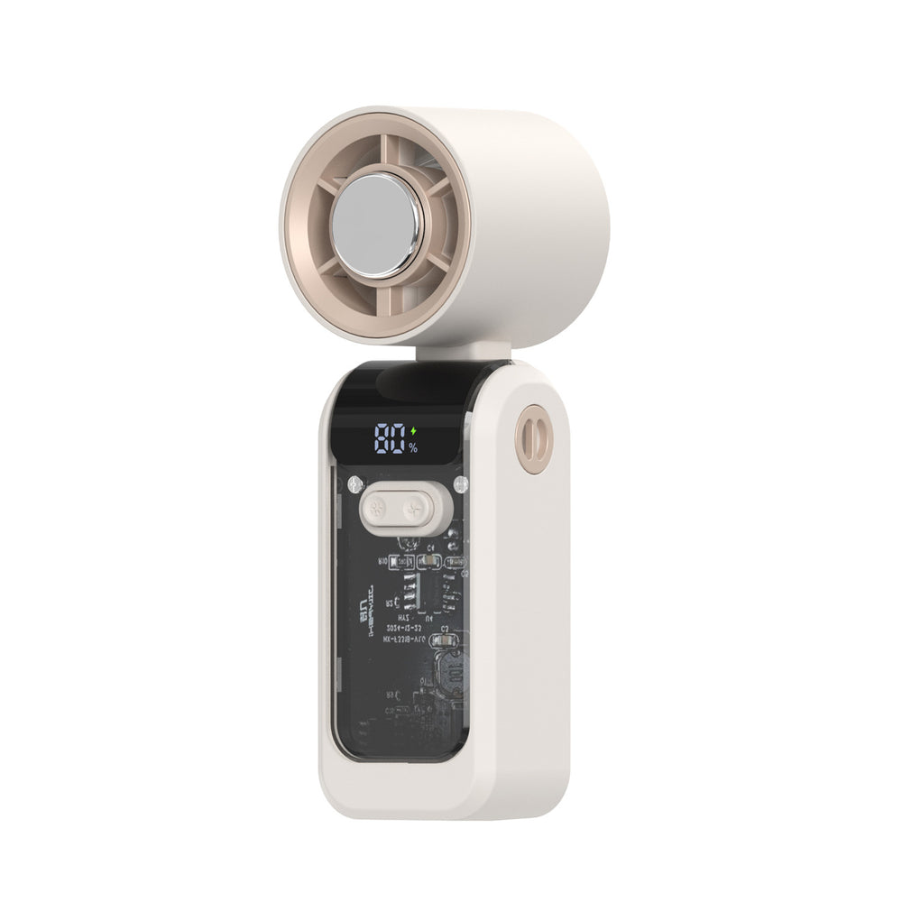 high-speed handheld fan usb digital display cooling fan outdoor portable foldable fan ice compress small fan