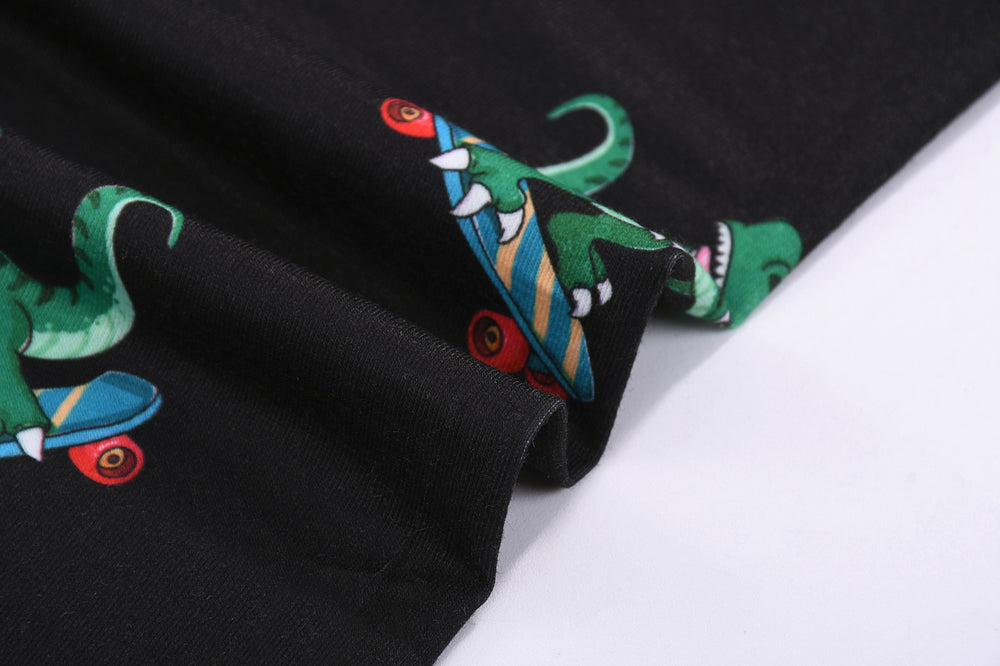 European and american style children's pajama set  new export design - dinosaur print, cotton-like, flame retardant kids' pajamas