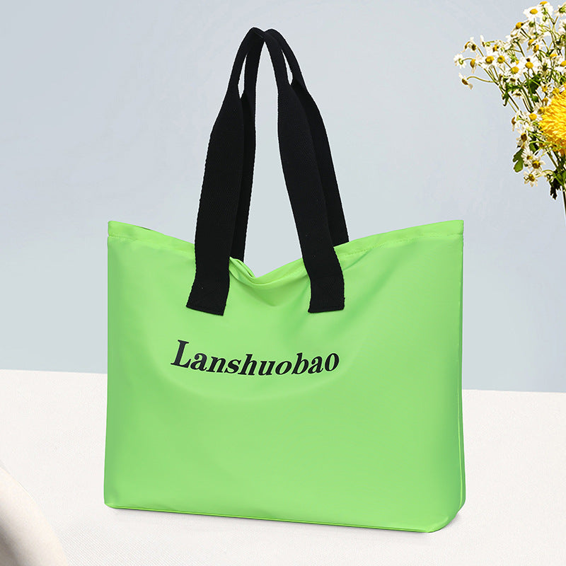 2025 new large capacity women's shoulder bag fashionable versatile handbag simple tote bag mom bag commuter bag