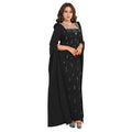 C7259 cross-border   fashion women's back-slit cape sleeve rhinestone embellished elegant dress