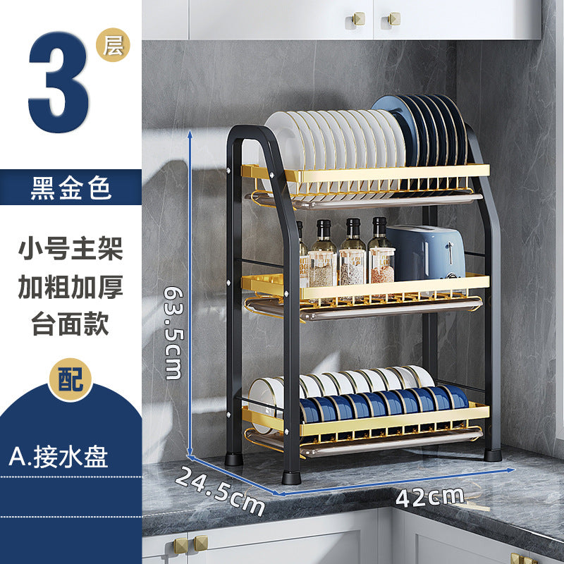 Kitchen Shelf Dishes and Plates Storage Rack Drain Rack Household Multifunctional Bowl Rack Dish and Chopsticks Storage Box Bowl Rack