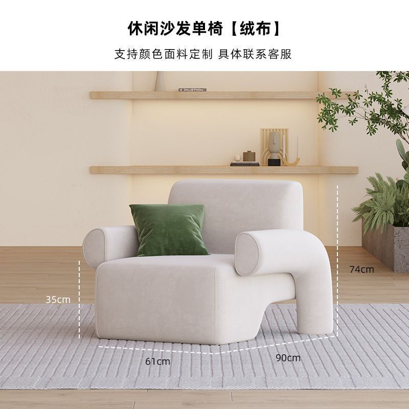 Living room simple modern cream style rental house fabric sofa straight row accessible luxury bedroom douyin popular cloud sofa