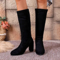 autumn new arrivals: plus-size high heel over-the-knee boots for cross-border e-commerce. sizes 35-43 available. wholesale options and dropshipping services available for  and