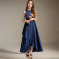 hot-selling youth dress sleeveless vest dress asymmetrical mature elegancein stockpure color clothing new arrival