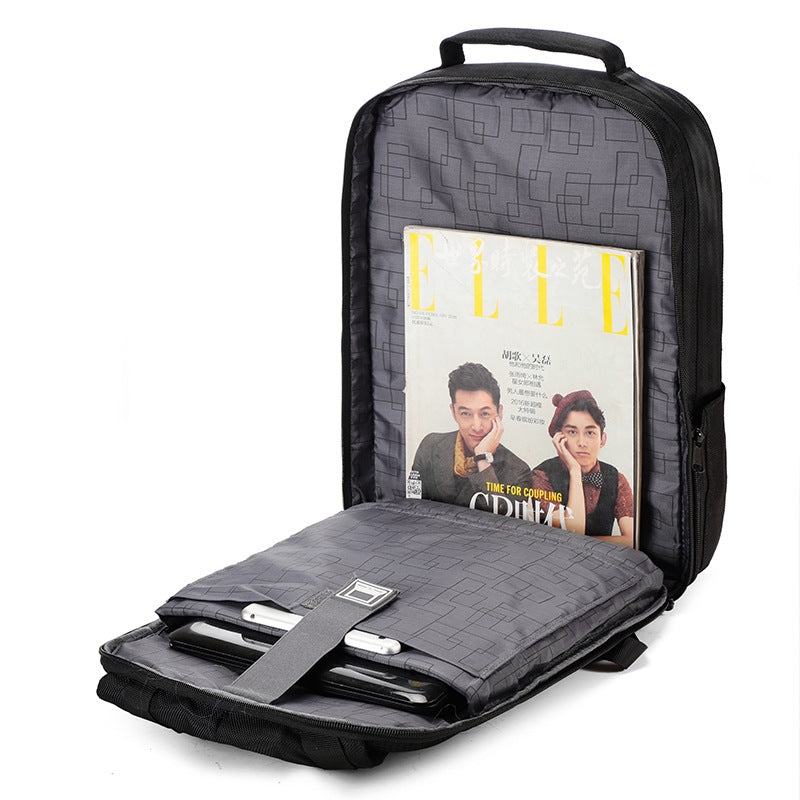 New business backpack women's computer backpack simple male student bag with USB laptop bag wholesale