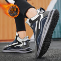 Men's cotton-padded shoes, spring 2025 new collection: high-top, fleece-lined, extra thick, casual sports, chunky sole, warm, cold-resistant, travel, dad shoes