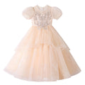 Girls' long formal dress - new  collection - mesh flower girl dress - wedding, piano recital, and runway outfit - children's dress