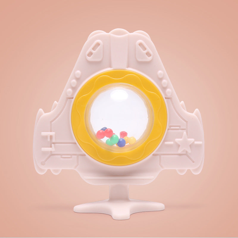 Baby silicone toothpaste manufacturers wholesale aircraft rattle tooth grinder baby educational toys baby tooth grinder soothing