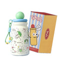 Cute new arrival high-looking cartoon stainless steel large-capacity thermos cup with cute hanging ornaments and portable water cup