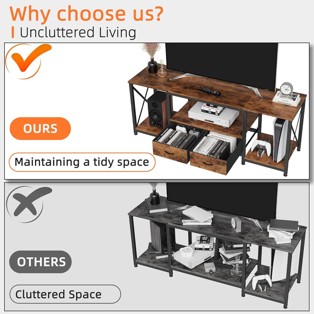 Retro open multi-layer storage rack can be customized with sample, entrance cabinet with power socket, living room TV rack