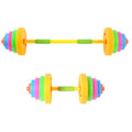 Amazon cross-border dumbbell barbell toy - adjustable weight, water/sand fillable - for kids, elementary school boys, kindergarten fitness