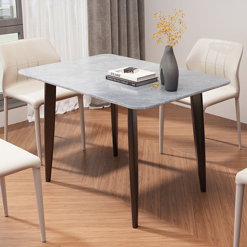 Factory direct custom wholesale restaurant desk modern minimalist light luxury extendable small apartment rectangular table home dining table