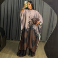 European and american cross-border women's clothing  summer new arrivals: african-style plus size printed loose longline shirt and wide-leg pants set