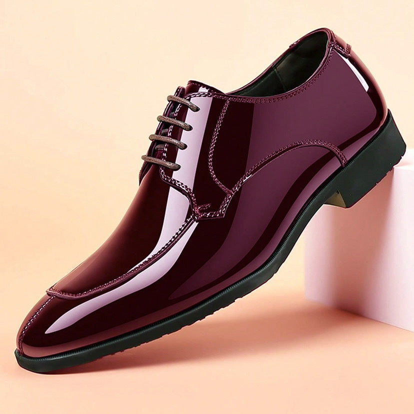 2024 new plus size leather shoes for men - summer breathable business formal british style casual soft sole black dress shoes