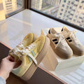 Best sellingthick sole heightening german training shoes white shoes for women 2026 summer new arrivalcasualeasiest for match breathable mesh sports shoes