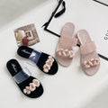 New women's slippers - trendy, instagram-worthy, fashionable summer sandals - flat, one-strap beach slippers - matching family styles available