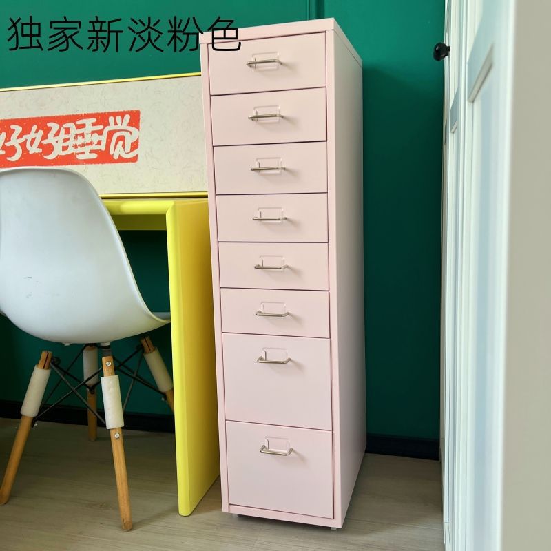 Wrought iron storage cabinet - multi-tier drawer unit for living room, bedroom, and girls' room - cute and practical floor-standing combination storage cabinet