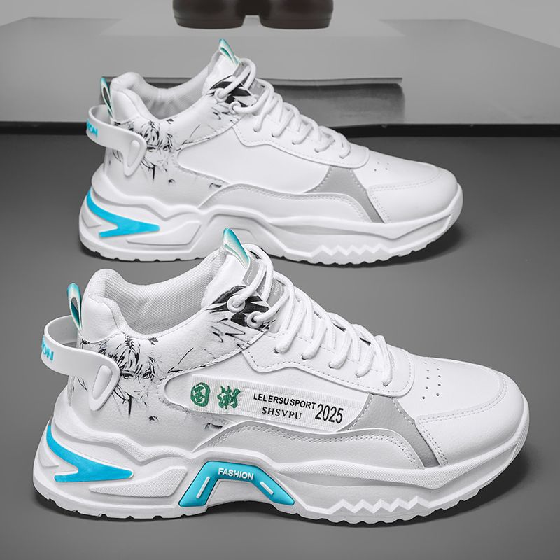 Putian men's shoes autumn winter 2023 new high-top sneakers men's athletic casual running shoes men's dad shoes trendy sneakers