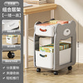 Mobile under-desk bookshelf organizer - portable trolley for students, home, dorm, and desktop storage