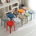 Plastic stool thickenedfor home dining table cooked rubber stool casual high stool scandinavian living room backrest square round windmill new