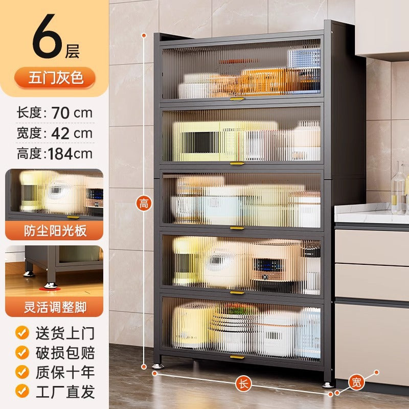 Kitchen storage rack floor-standing multi-functional home appliance storage cabinet cabinet shelf for home spice rack cabinet cupboard