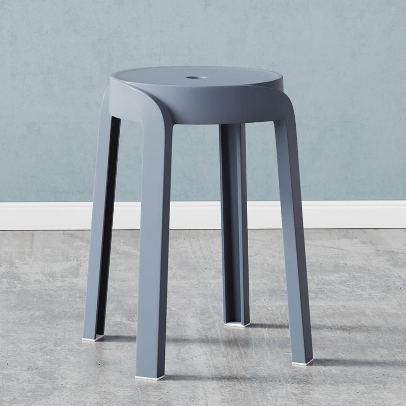 Influencer-approved fashionable plastic stool - thickened, stackable, round stool for home use - nordic dining stool - minimalist creative windmill stool - wholesale