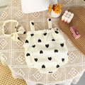 Baby clothes summer thin sleeveless suspender jumpsuit newborn super cute little heart cute bag butt clothes