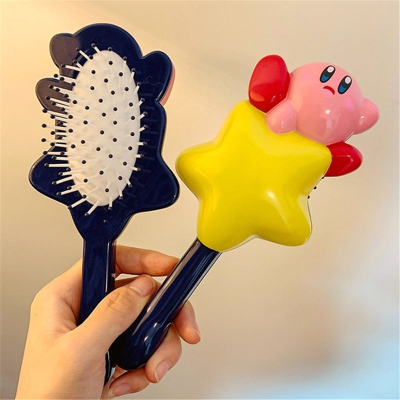 Cute kirby air cushion comb - anti-static, cartoon design, girly massage comb for home use, kids & girls