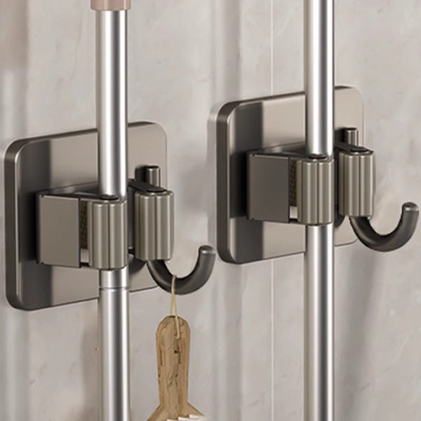 Mop hook No punching, bathroom storage artifact, adhesive hook, broom hanger, strong glue, wall hanging mop clip