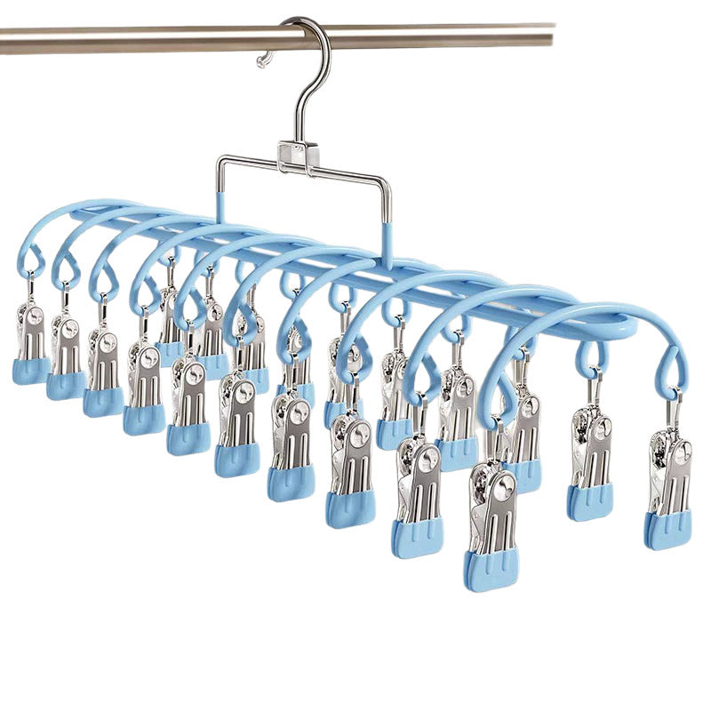 Sock drying rack with clip stainless steel for home balcony dormitory drying intimates underwear handy gadget windproof baby sock clip