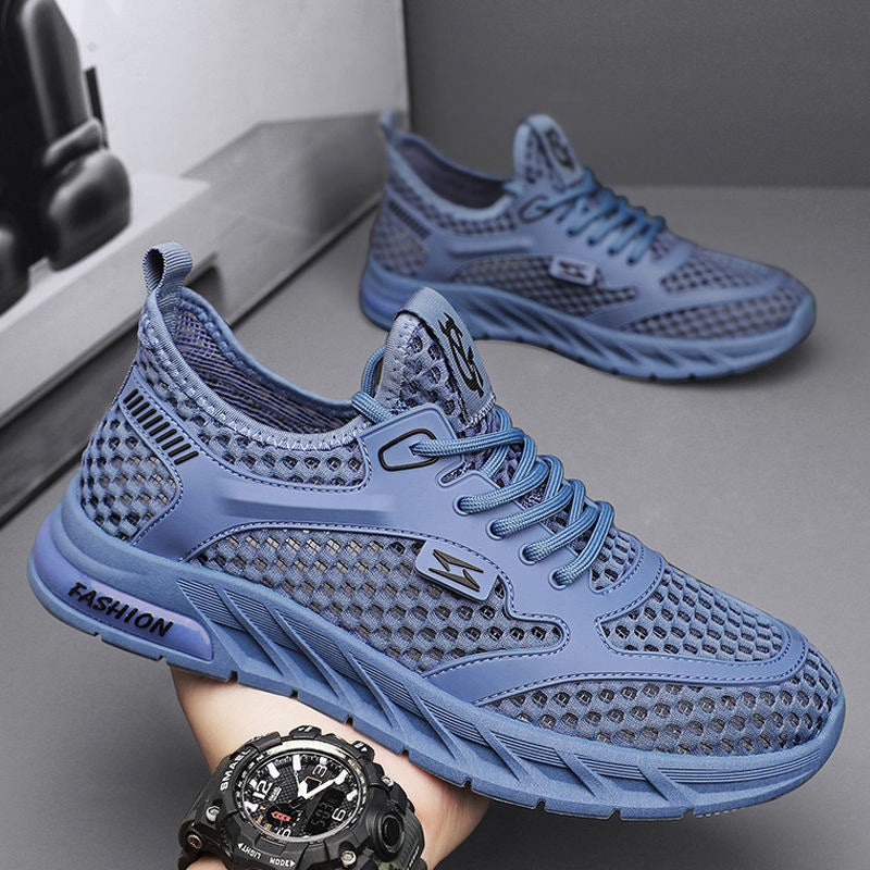 Men's winter 2025 new collection: breathable, hollow-out casual mesh shoes - versatile, soft sole, durable, running, mesh athletic trendy sneakers