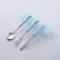 High-style stainless steel panda portable cutlery set with logo customization, wholesale children's tableware, spoon and fork set, custom-made
