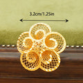 Middle eastern fashion women's ring adjustable size wedding party prom accessories large hollow thick flower ring