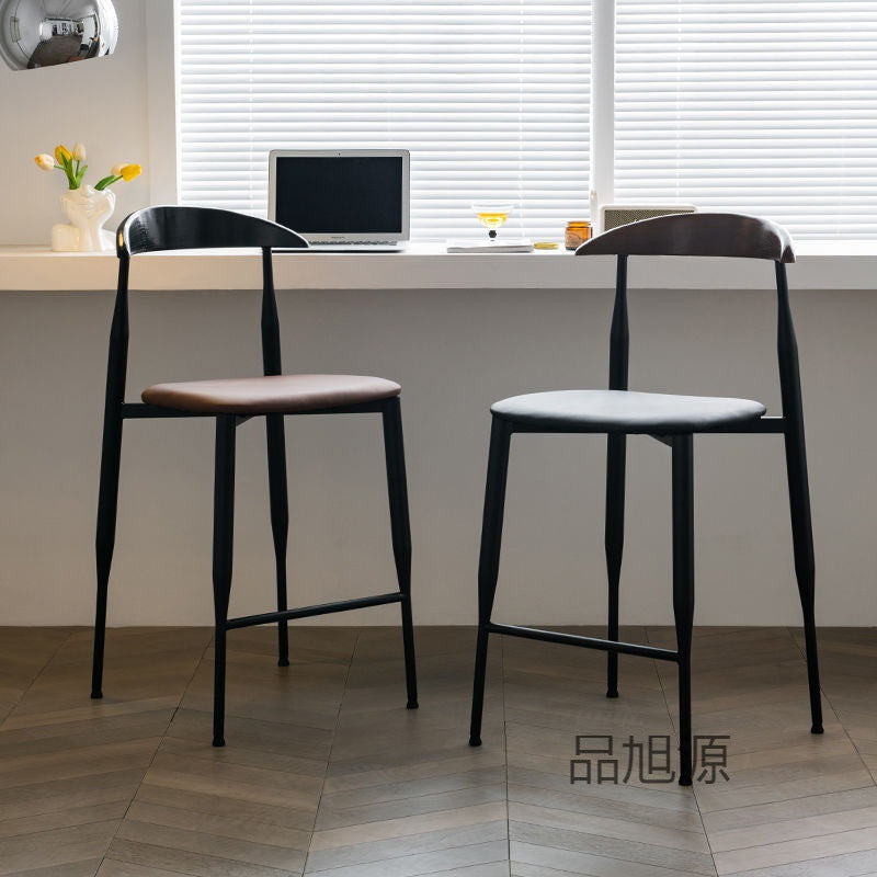American bar loft wrought iron bar chair cafe milk tea shop personalized retro leather casual high stool home chair