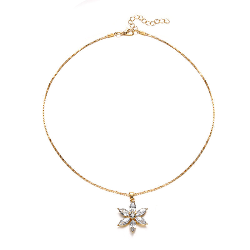 flower necklace wholesale new alloy jewelry pendant easiest for matchcasualniche styleclassy sense jewelry accessories for women