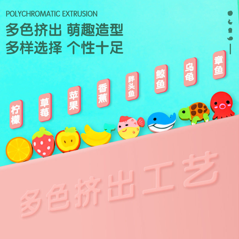 Deli 7533 Children's Cute Cartoon Mini Eraser Small Eraser Small Student Stationery One Barrel