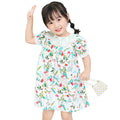 Summernew arrival shell lace collar kids princess dress baby girl summer floral girldress outing skirt