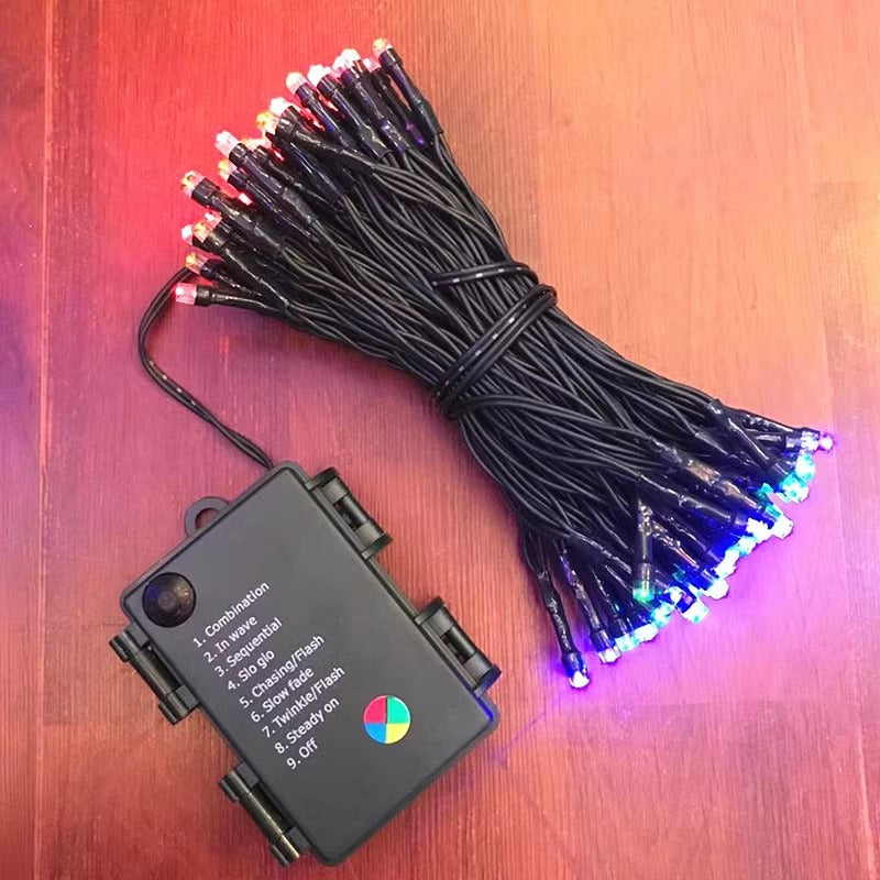 Cross-border outdoor waterproof battery box light string, garden decorative light string, Christmas decorative led waterproof light string