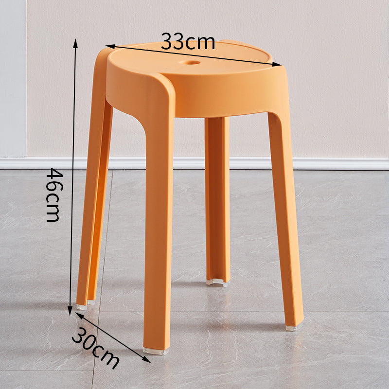 Plastic stool thickenedfor home dining table cooked rubber stool casual high stool scandinavian living room backrest square round windmill new