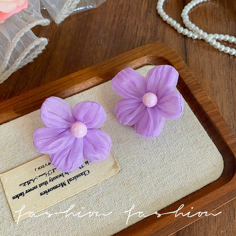 Super fairy elegantsweet purple flower earrings for women popularclassysense small fresh earrings stylisheasiest for match earrings