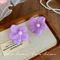 Super fairy elegantsweet purple flower earrings for women popularclassysense small fresh earrings stylisheasiest for match earrings