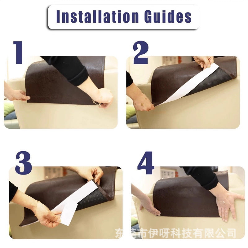 hot-selling sofa cushion chair headrest protective cover lounge chair headrest cushion easy to remove sofa lounge chair neutral leather cover