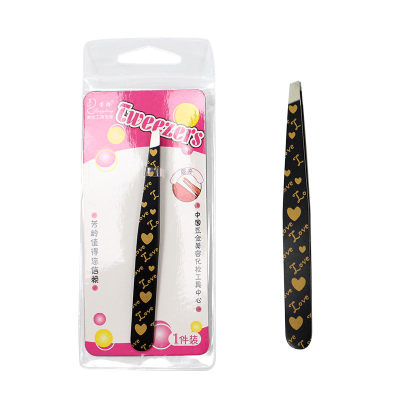Fangling a406 beauty eyebrow clip eyebrow trimming clip eyebrow plucking tweezers eyebrow plucking beard oblique eyebrow clip printing