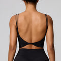 European and american new style camisole yoga top women's sexy backless shockproof sports bra running fitness activewear