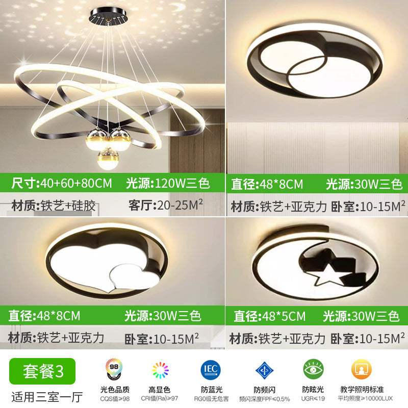 Living room chandelier crystal gypsy fish line lamp restaurant bed and breakfast lighting simple modern Nordic chandelier