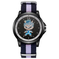 Dark blue and light purple stripes