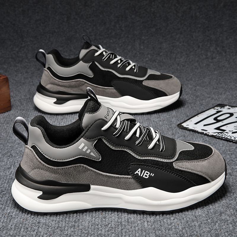 Argan men's shoes spring leather sneakers meneasiest for matchcasual shoes running non-slip heightening dad trendy shoes winter