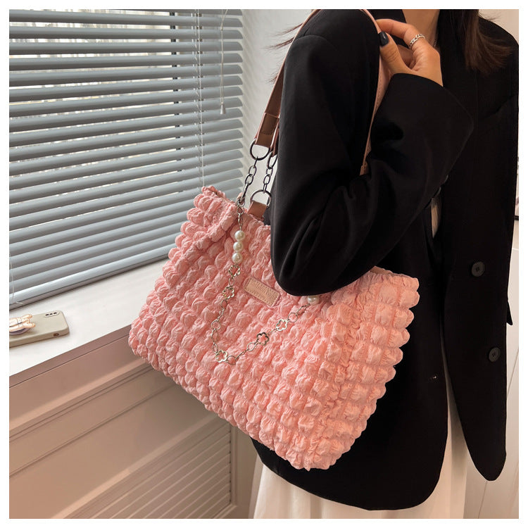 Cross-border high-end large-capacity bag women's 2025 new trendy fashion shoulder bag underarm bag versatile tote bag